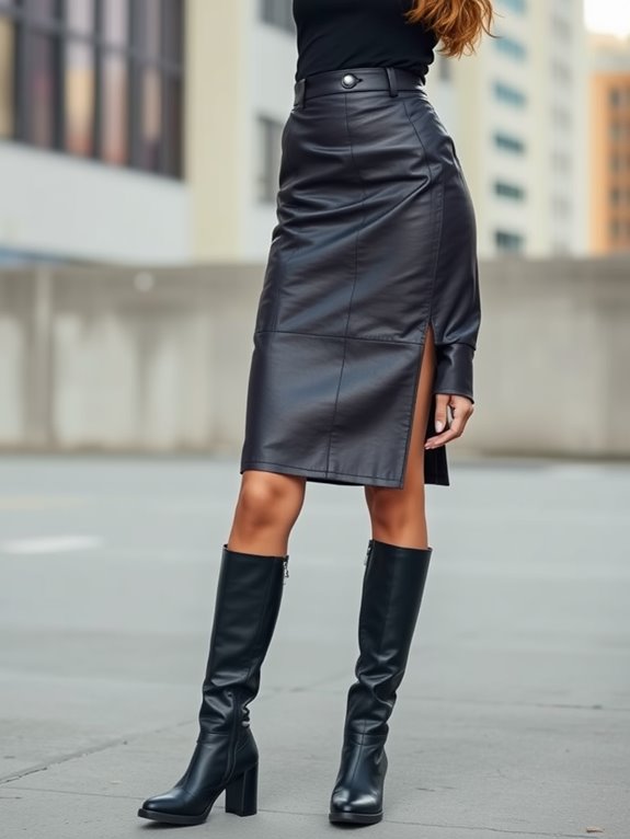 Vibrant Leather Skirt Fashion Vibrant Leather Skirt Fashion